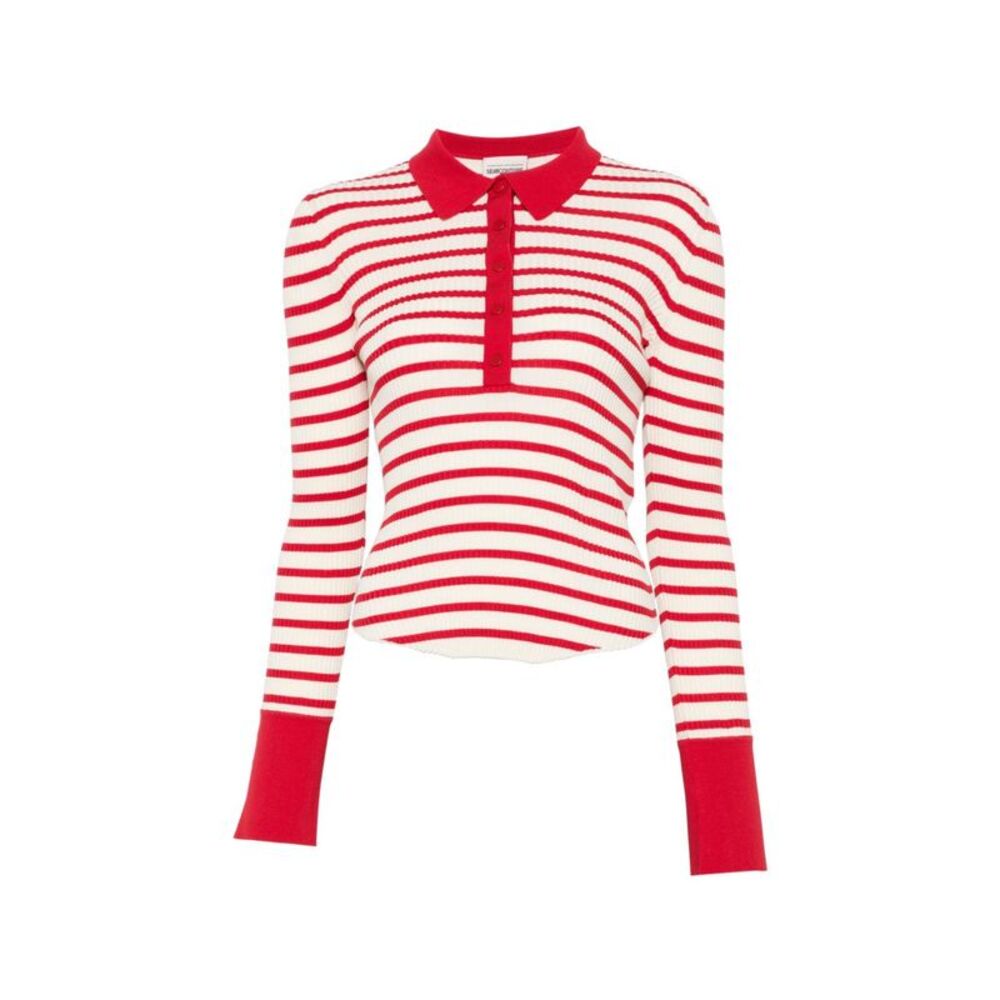 Semicouture Women's Aida Striped Cotton Polo Shirt
